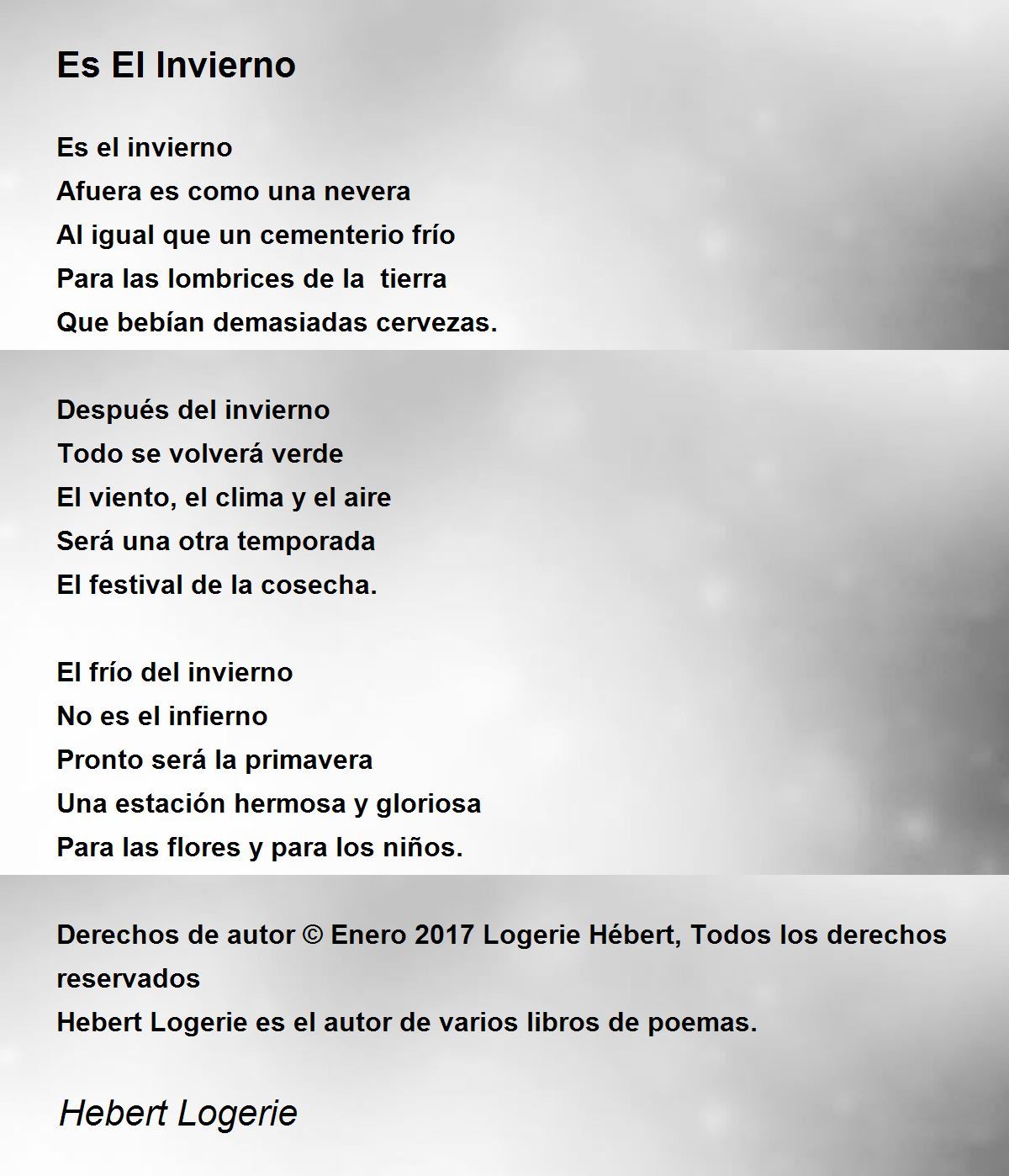 Es El Invierno - Es El Invierno Poem by Hebert Logerie