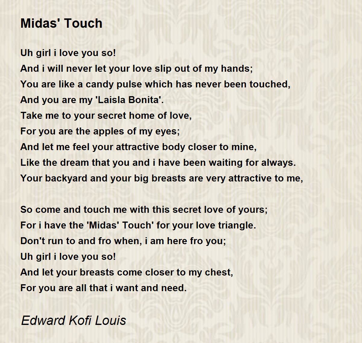 Midas' Touch - Midas' Touch Poem by Edward Kofi Louis