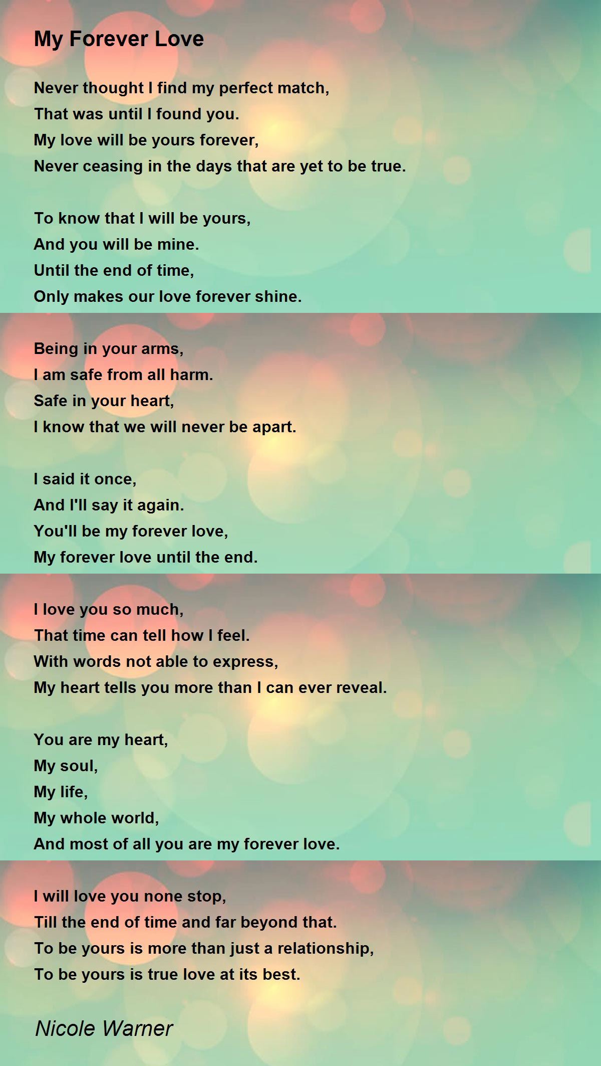 forever love poems