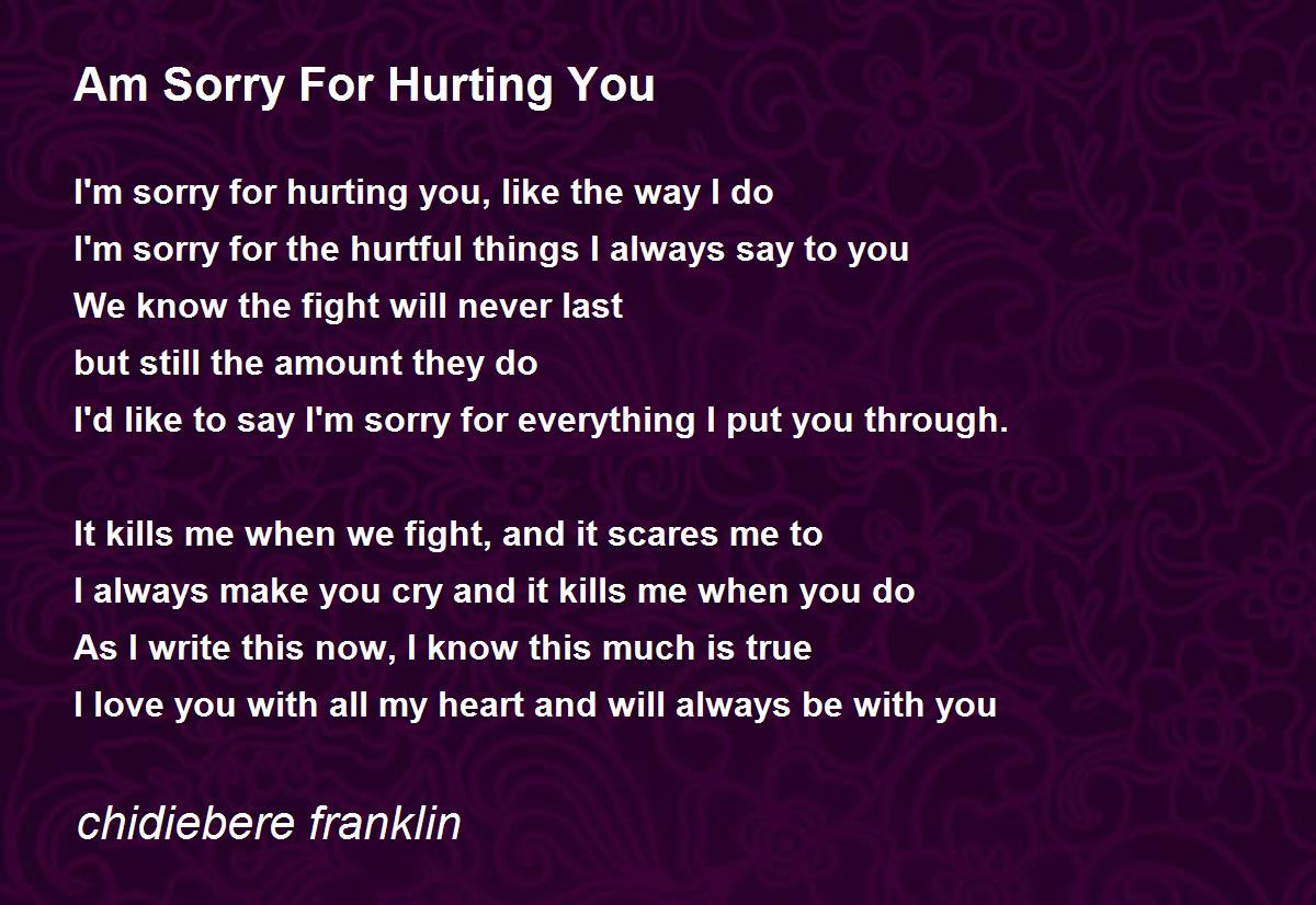im sorry poems