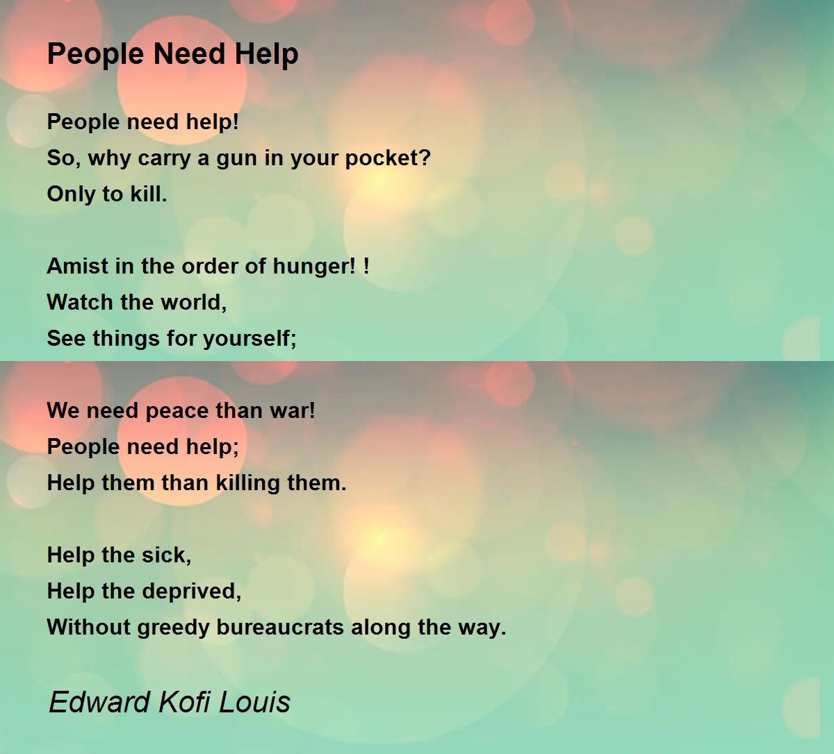 helping people in need