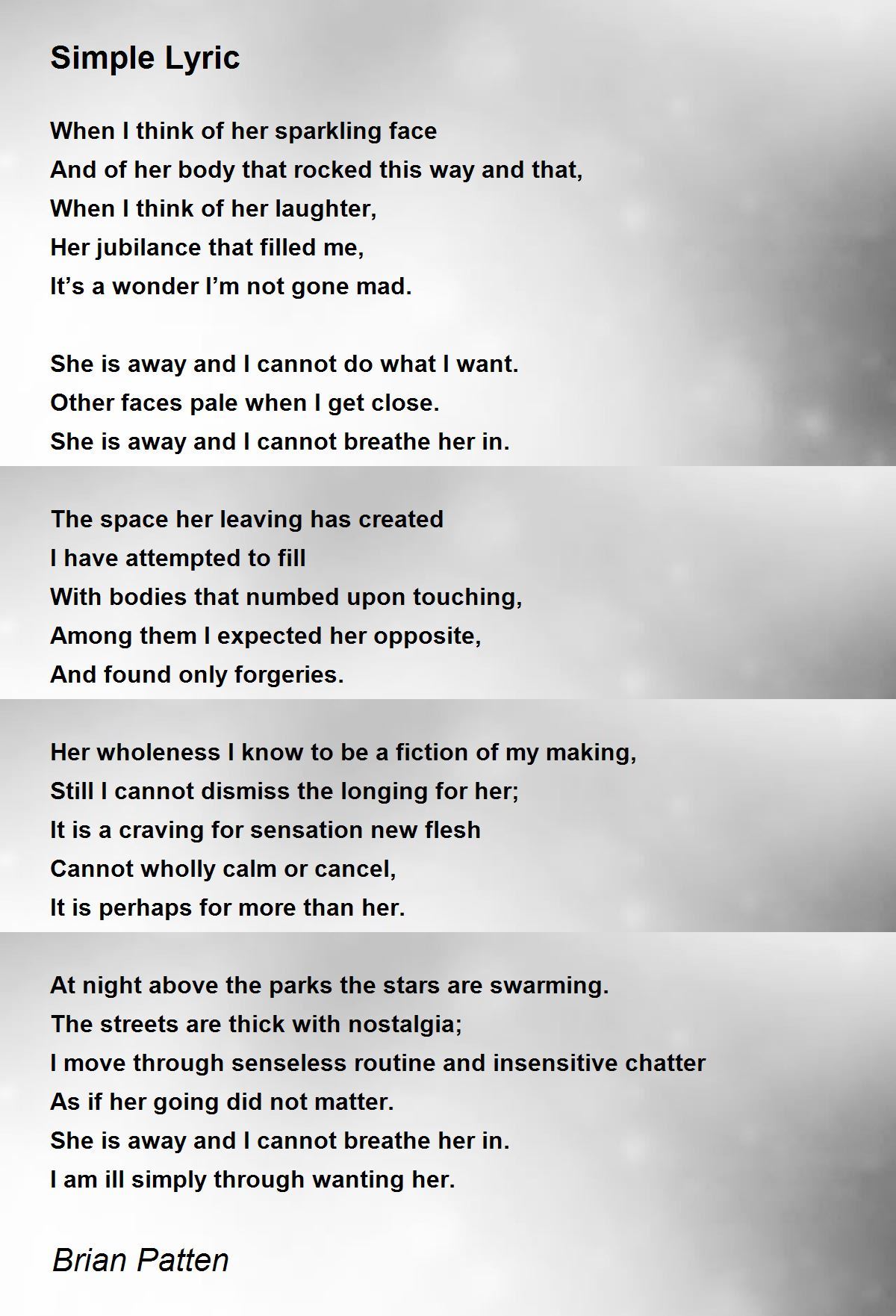 lyric poem examples