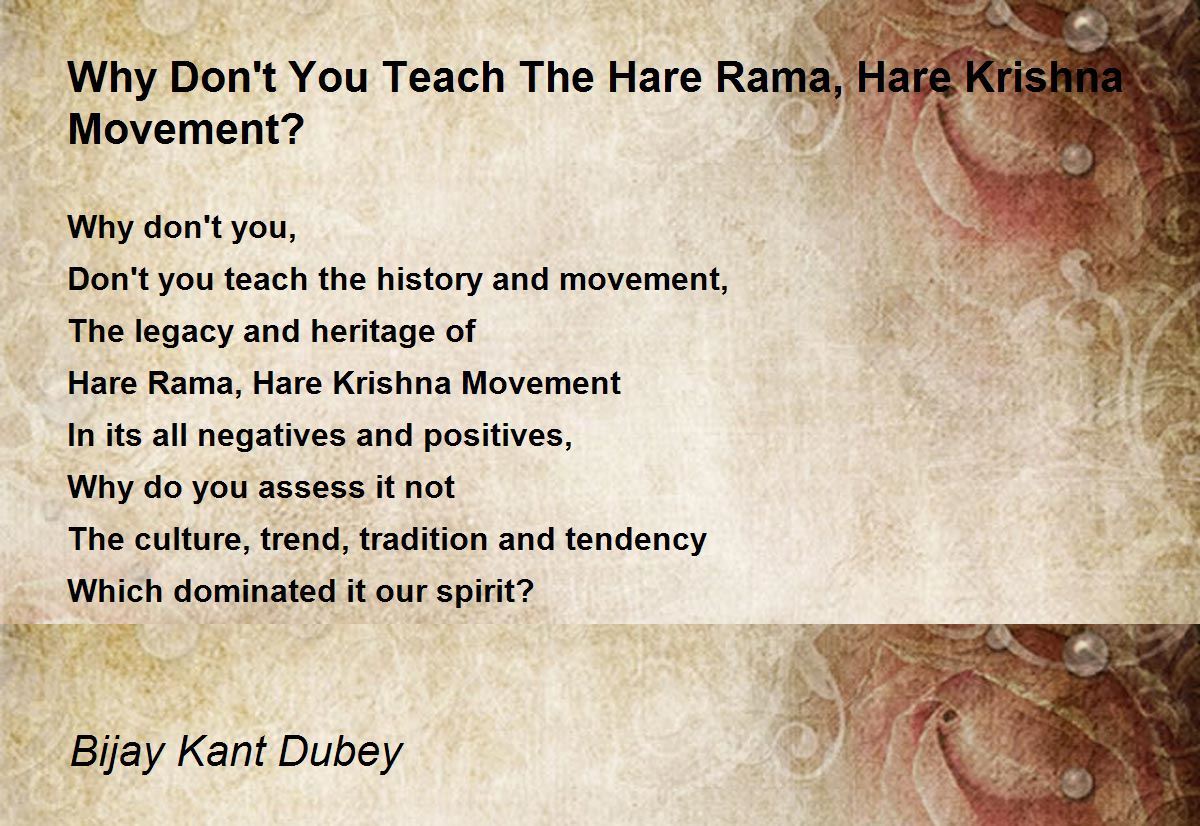 History of the Hare Krishna Movement