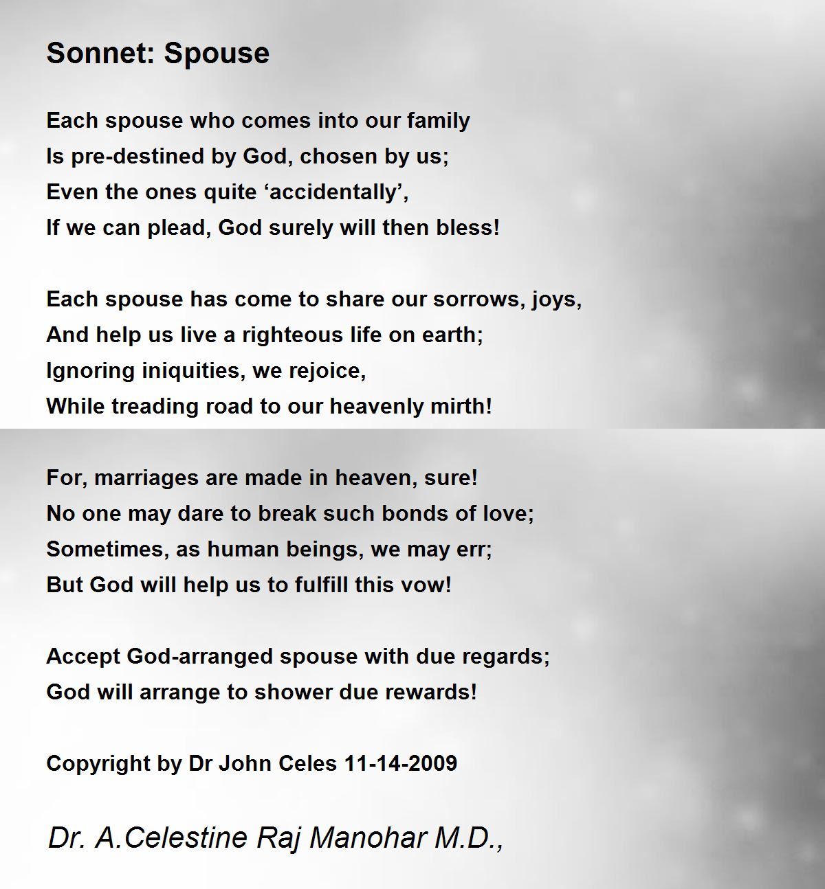 Sonnet: True Love - Sonnet: True Love Poem by Dr John Celes