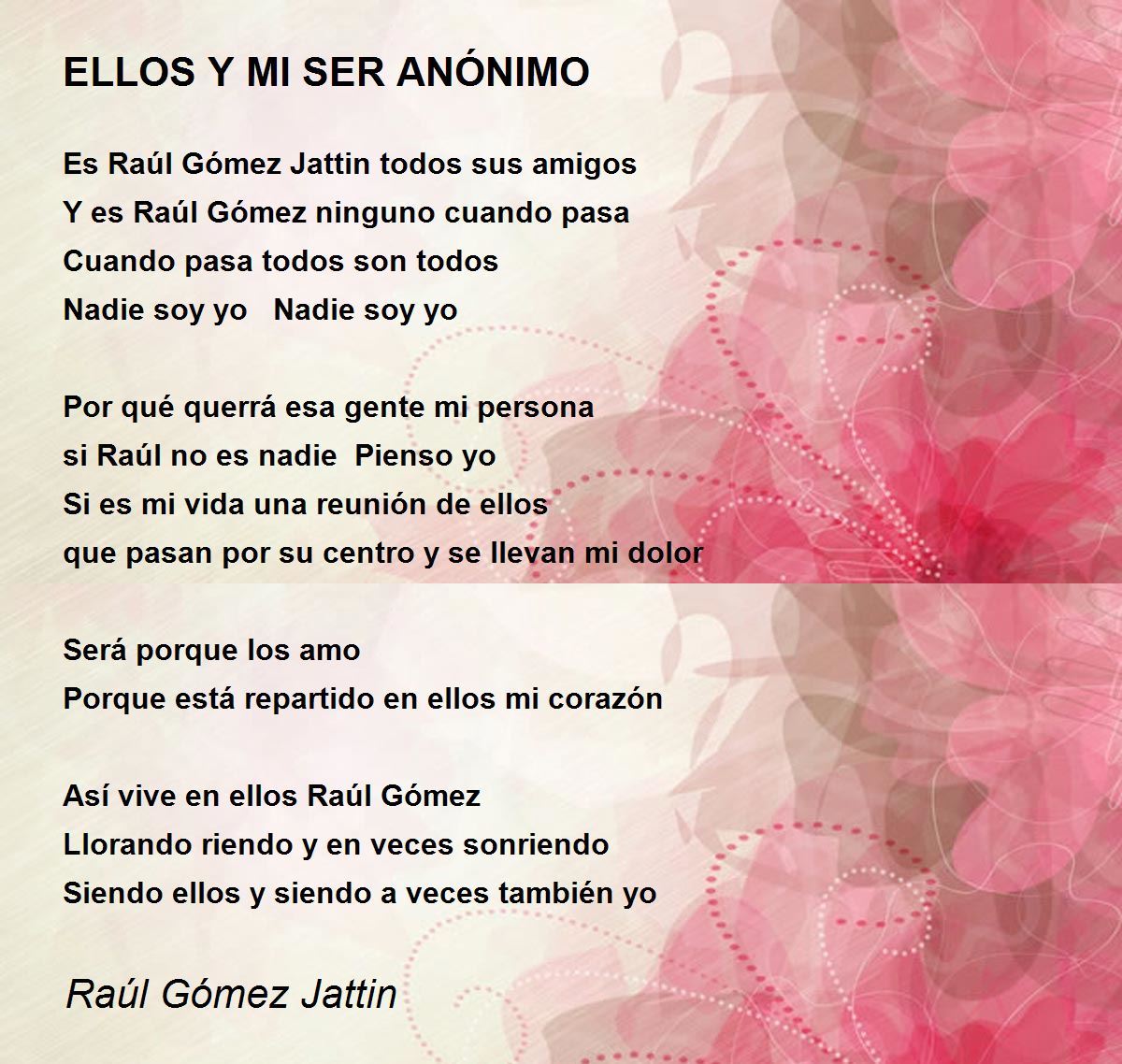 ELLOS Y MI SER AN NIMO ELLOS Y MI SER AN NIMO Poem by Ra l G mez