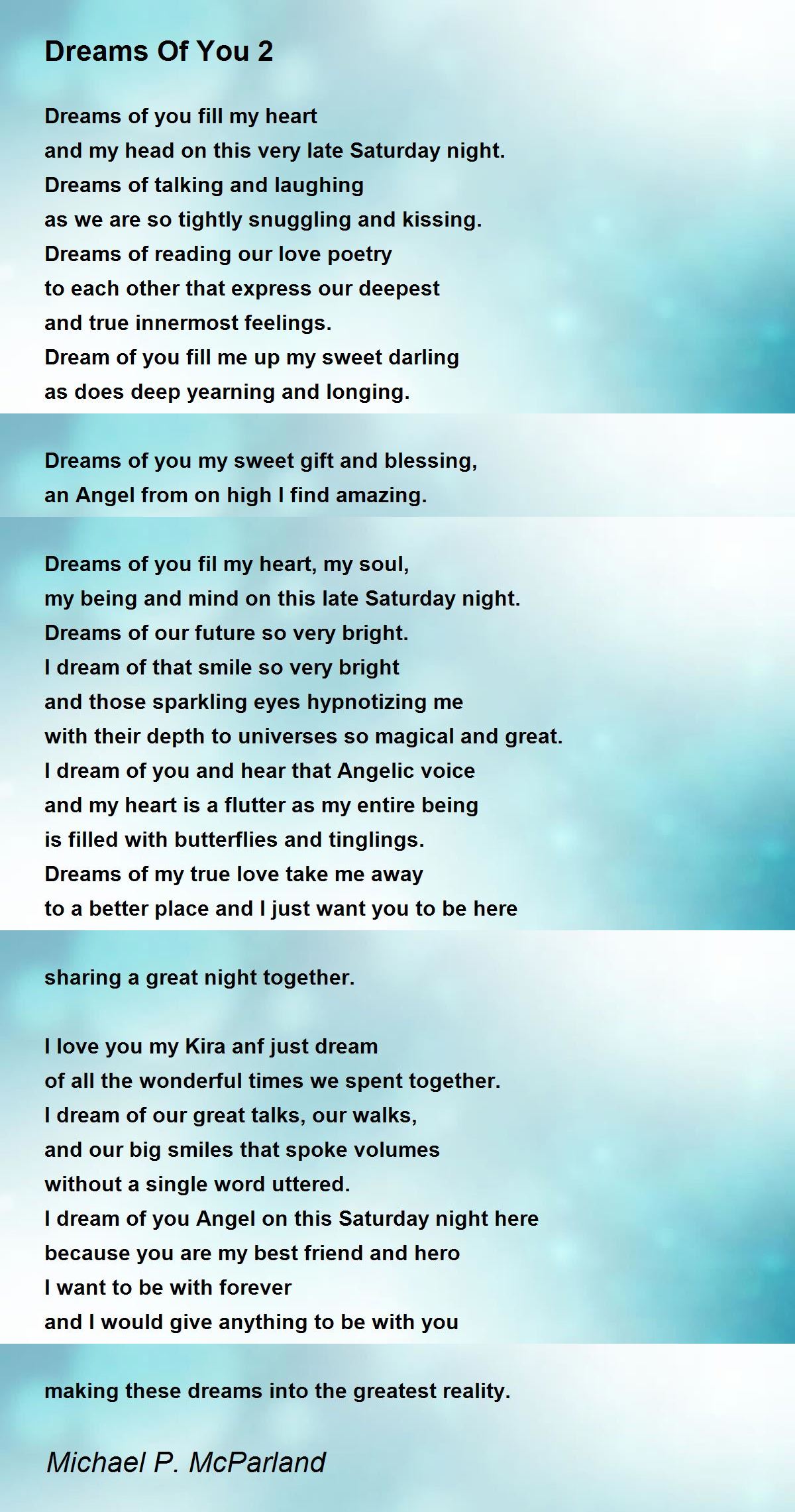 Spending The Night With You - Spending The Night With You Poem by Michael  P. McParland