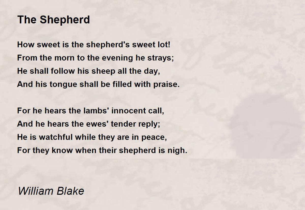 The Shepherd Poem By William Blake