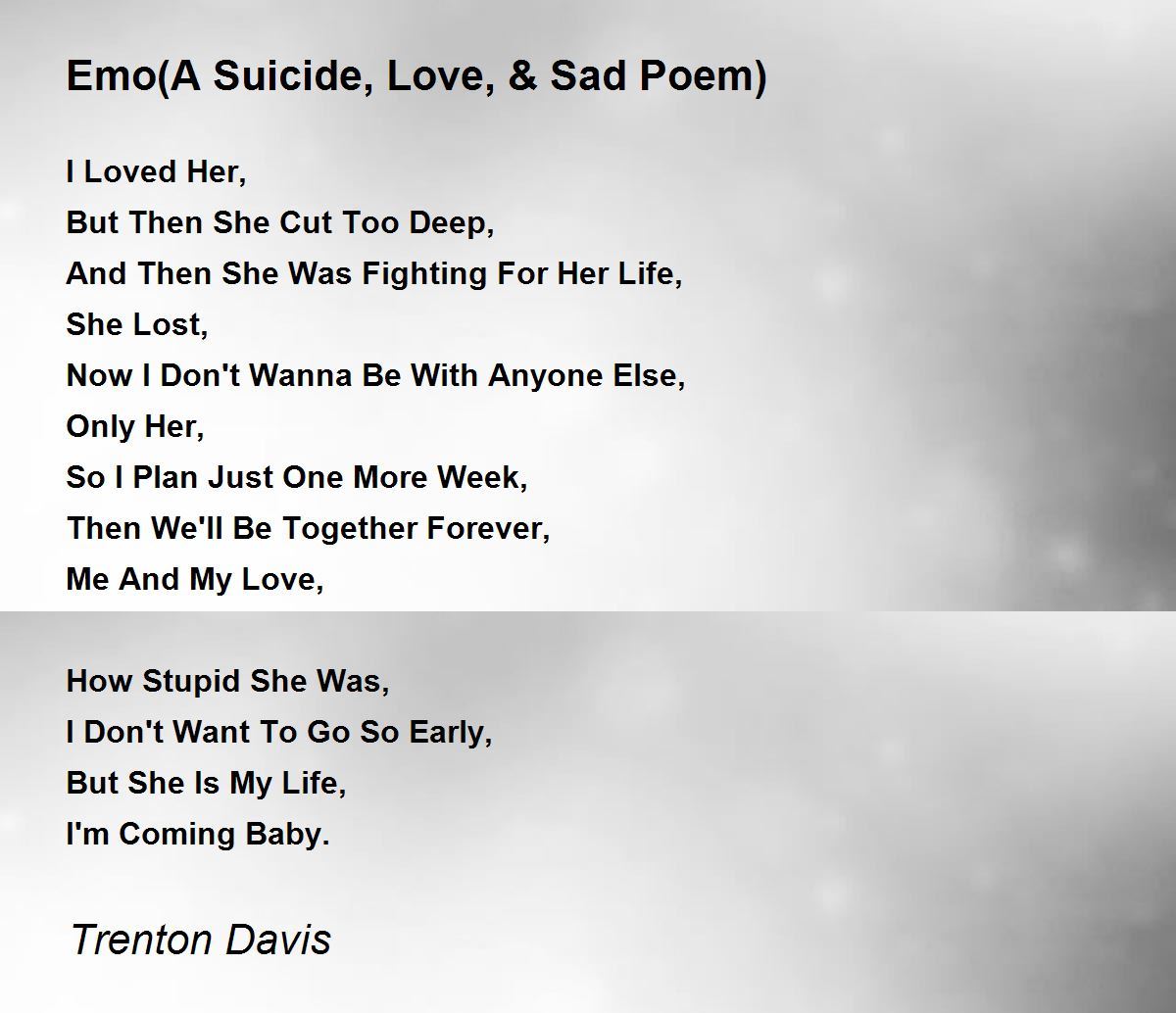 Emo(A Suicide, Love, & Sad Poem) - Emo(A Suicide, Love, & Sad Poem ...