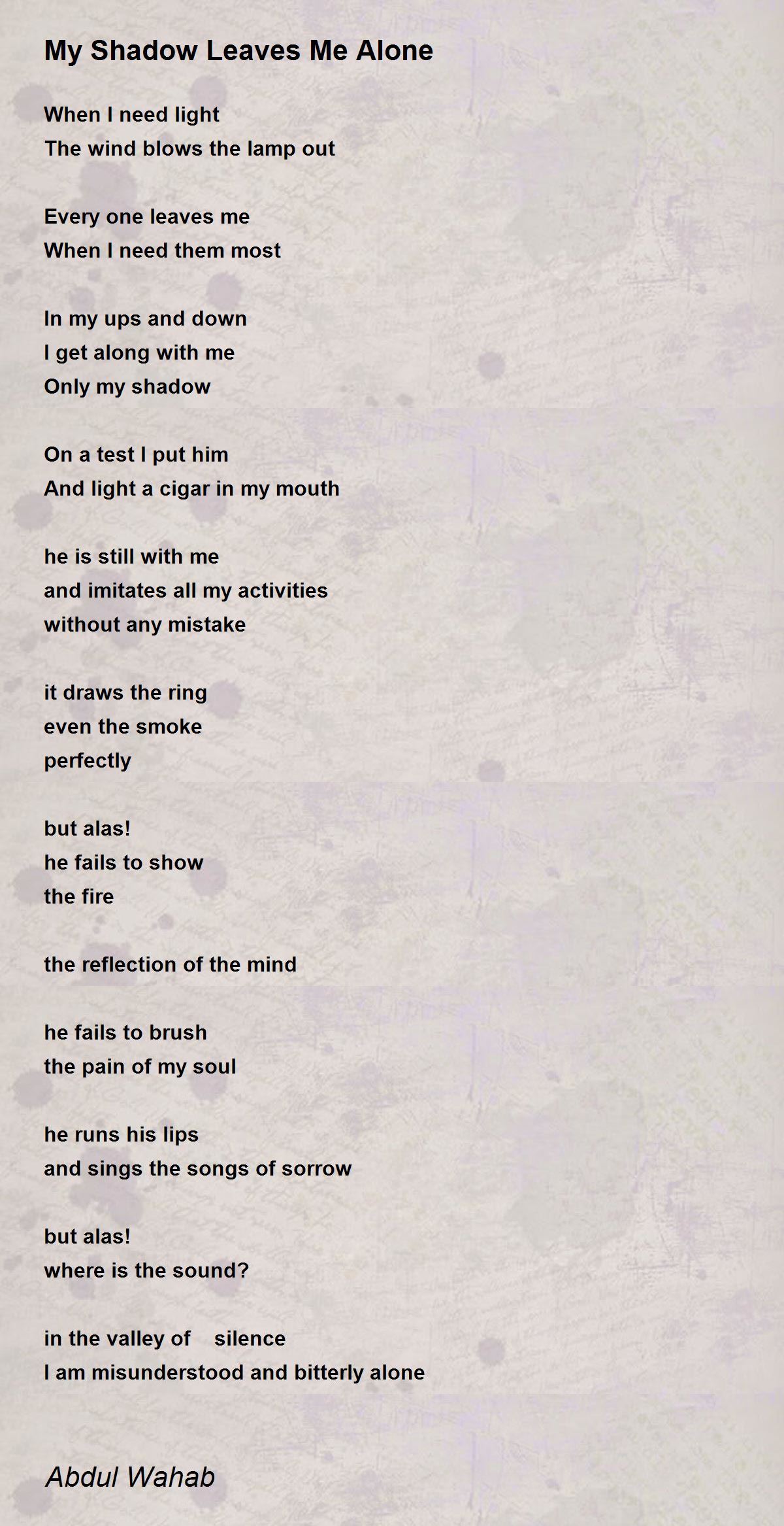 ≫The Blunder Of My Life - >≫The Blunder Of My Life Poem by Abdul Wahab