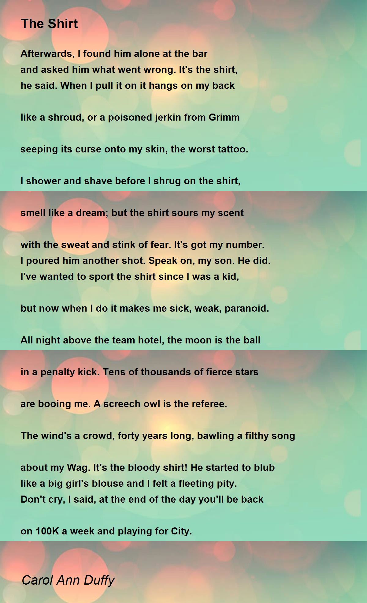 Carol Ann Duffy Quote Carol Ann Duffy Quote
