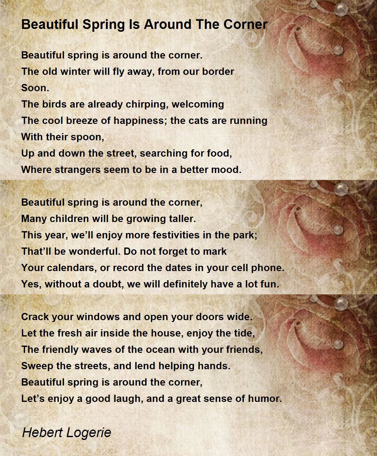 Corner Poem By Rt Logerie