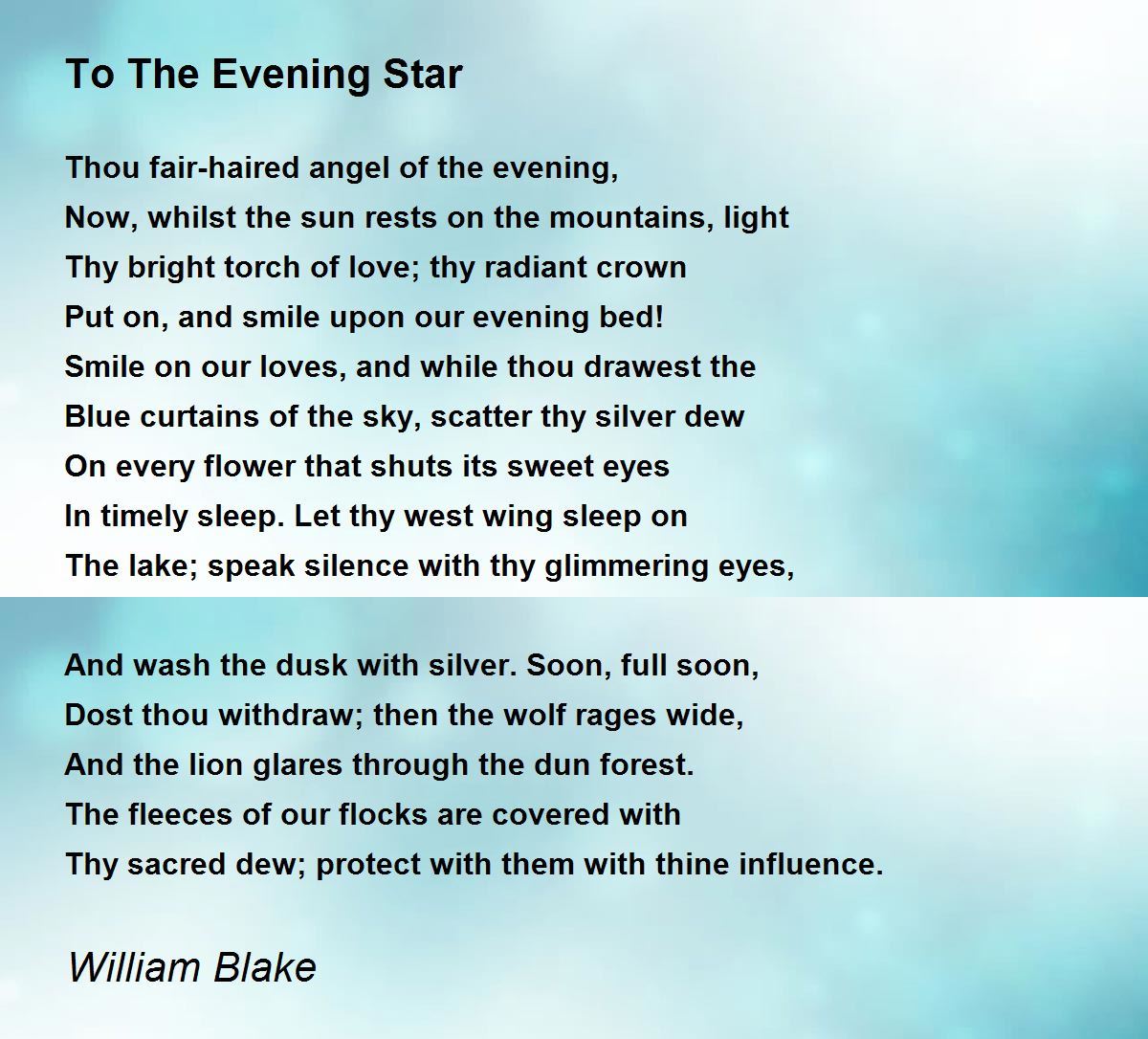 To The Evening Star Poem Sinhala Meaning - Infoupdate.org