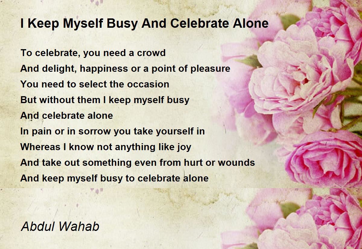 how do you celebrate alone