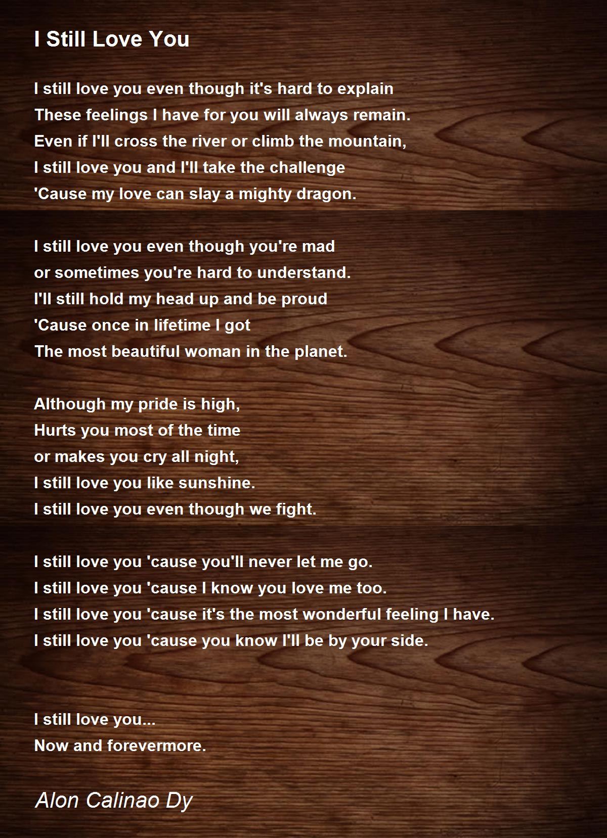 i still love you poems