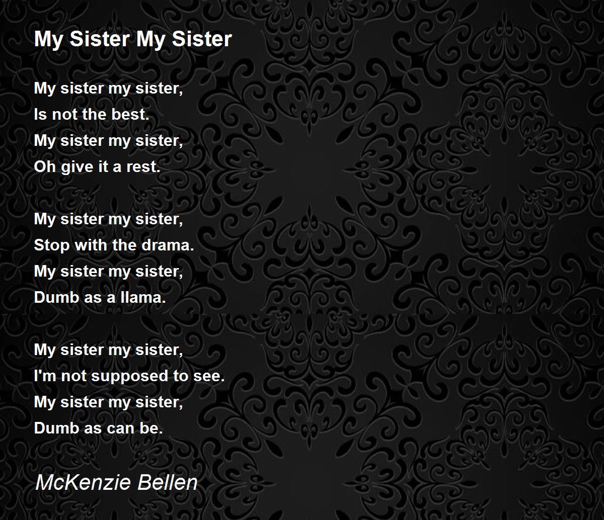 sister poems that make you laugh