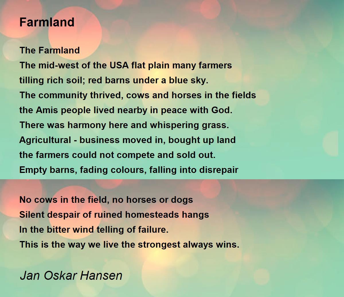 Farming Poems For Weddings And Events | Sitedoct.org