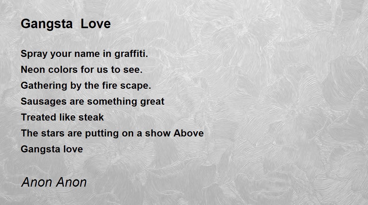 gangsta love poems