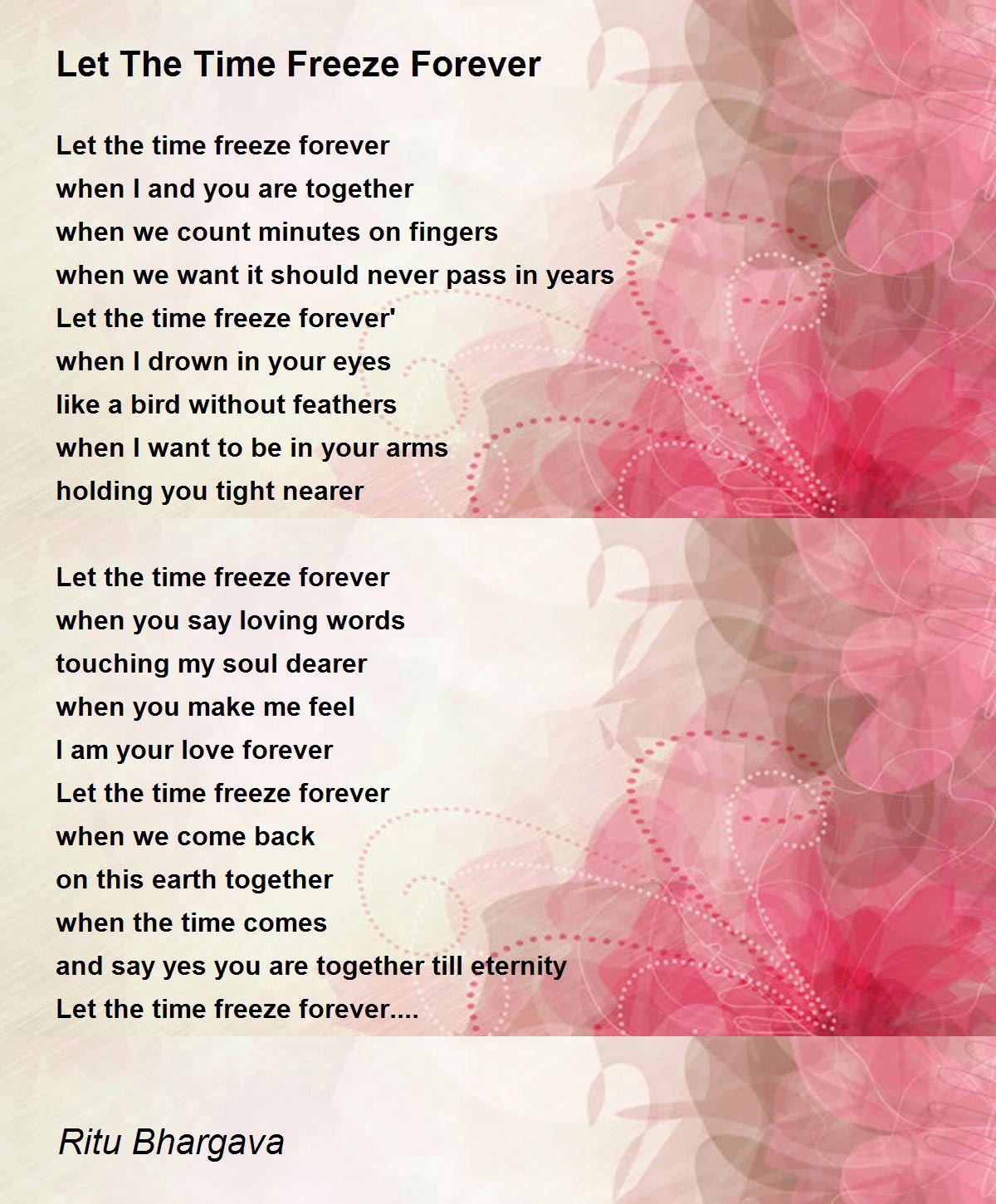 The Time Freeze Forever - Let The Time Forever by Ritu Bhargava