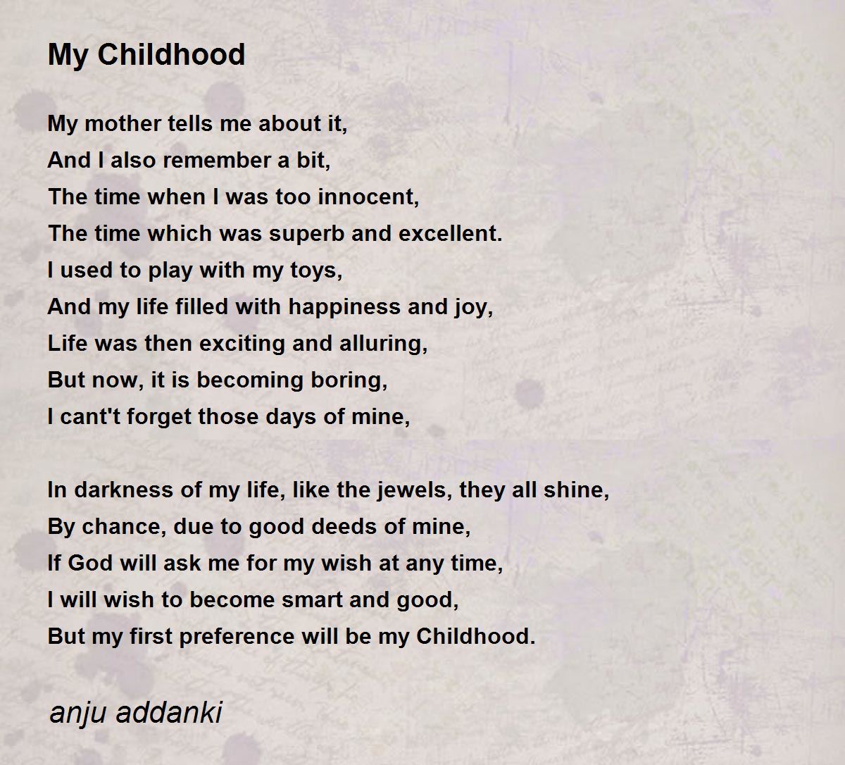 about childhood