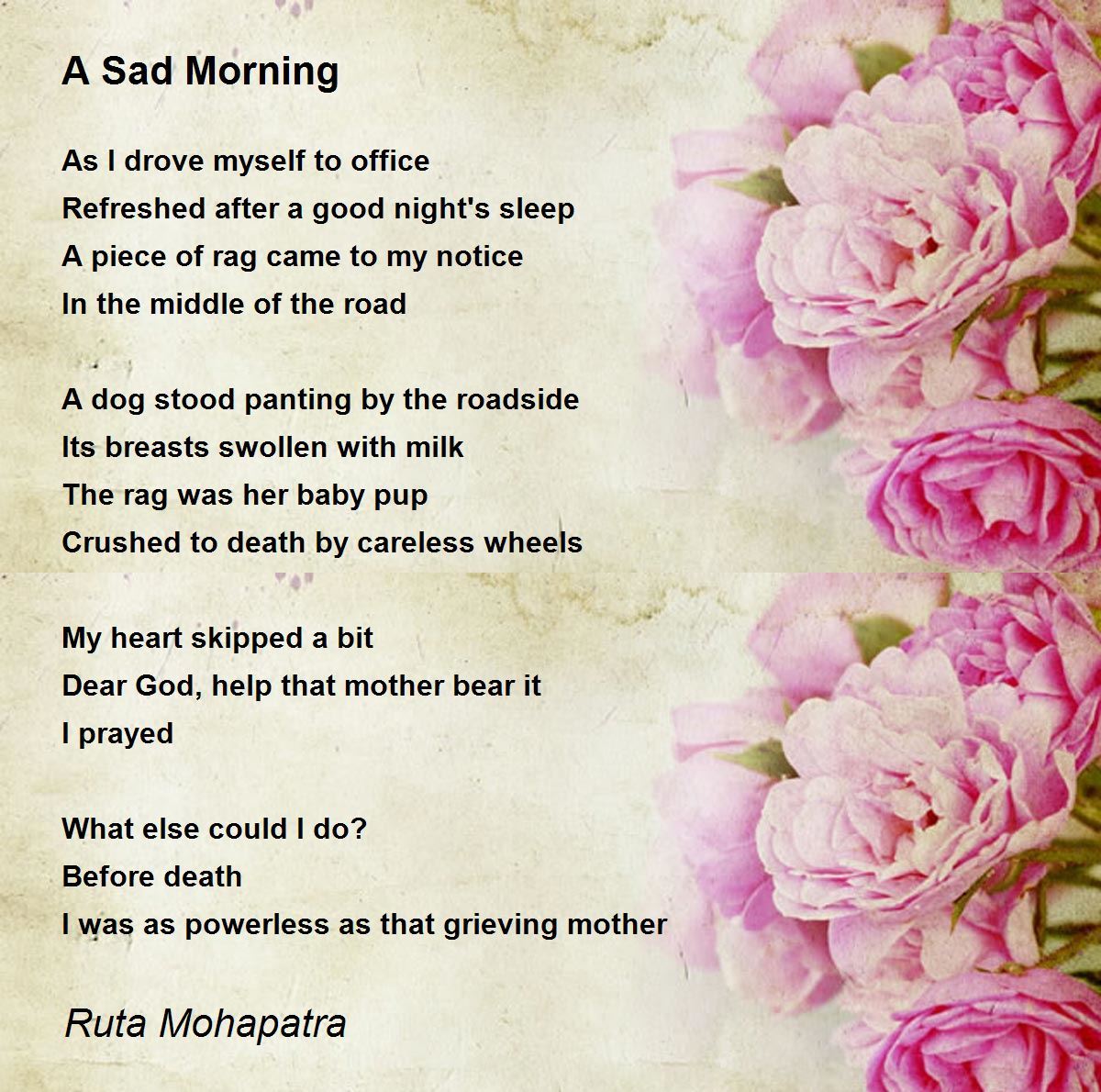 A Sad Morning - A Sad Morning Poem by Ruta Mohapatra