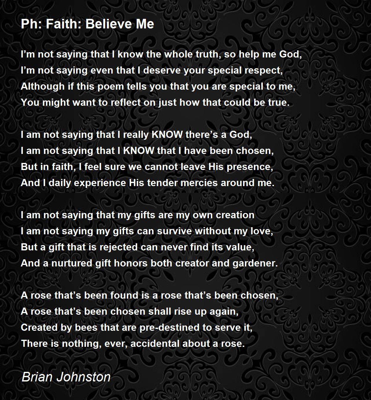 Ph: Faith: American Traitor - Ph: Faith: American Traitor Poem by Brian  Johnston