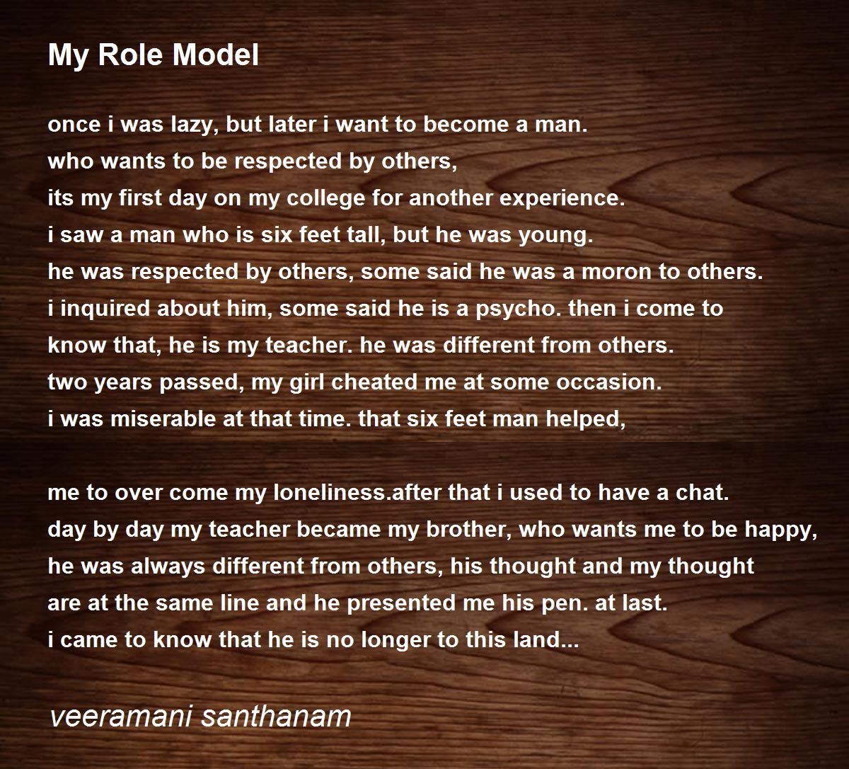 paragraph on my role model