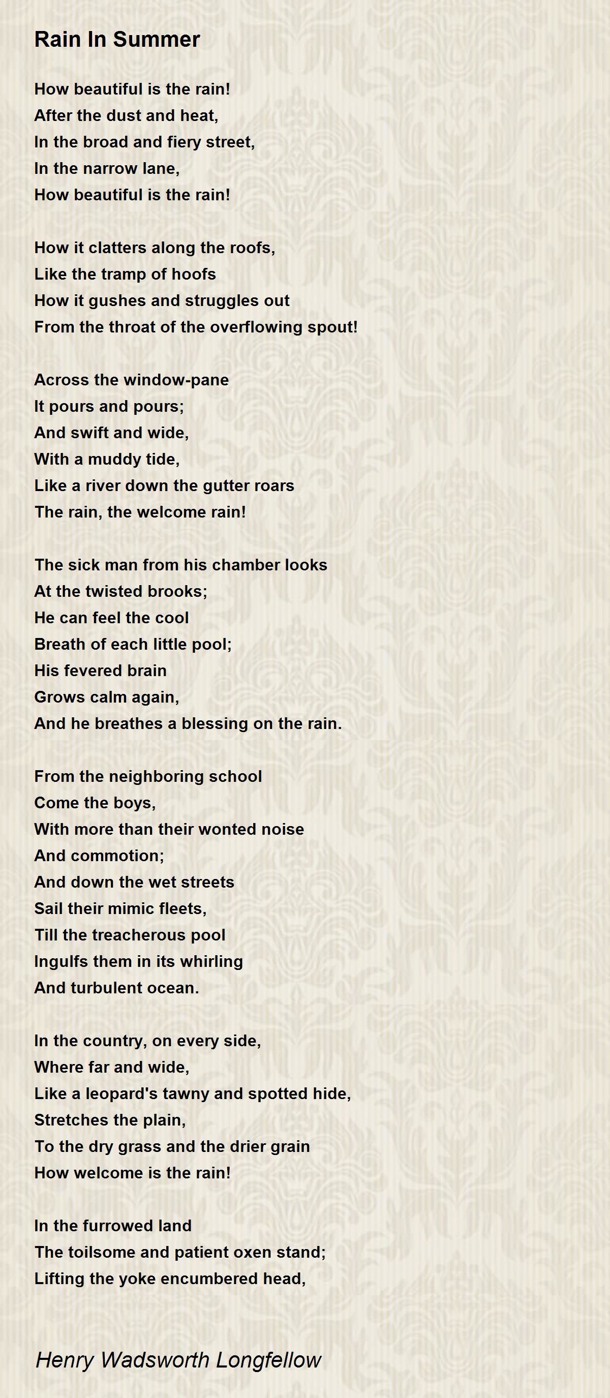 The Rainy Day - The Rainy Day Poem by Henry Wadsworth Longfellow