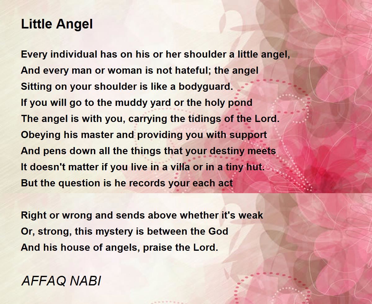 Little Angel - Little Angel Poem by AFFAQ NABI