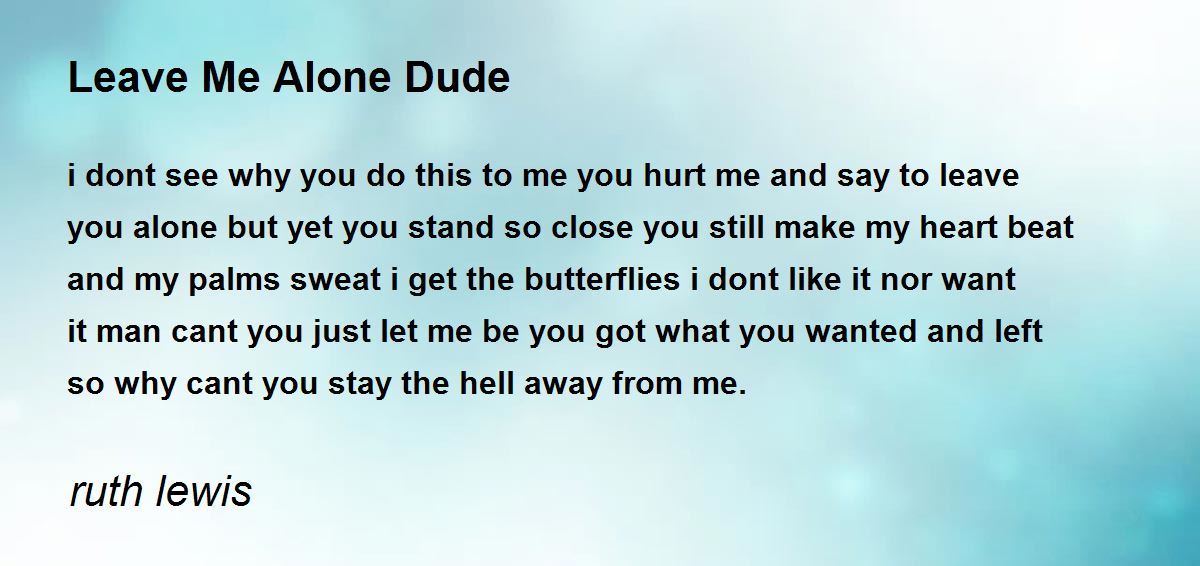 Idkhow - Leave Me Alone Lyrics