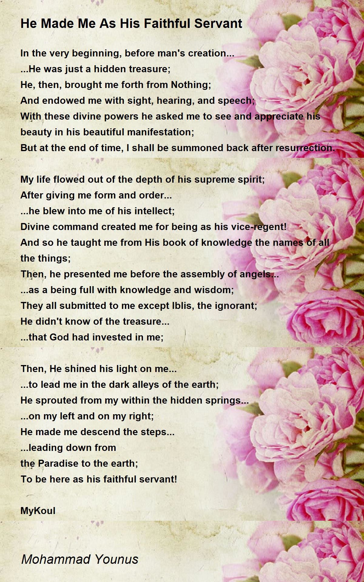 Faithful Servants Of God Poem