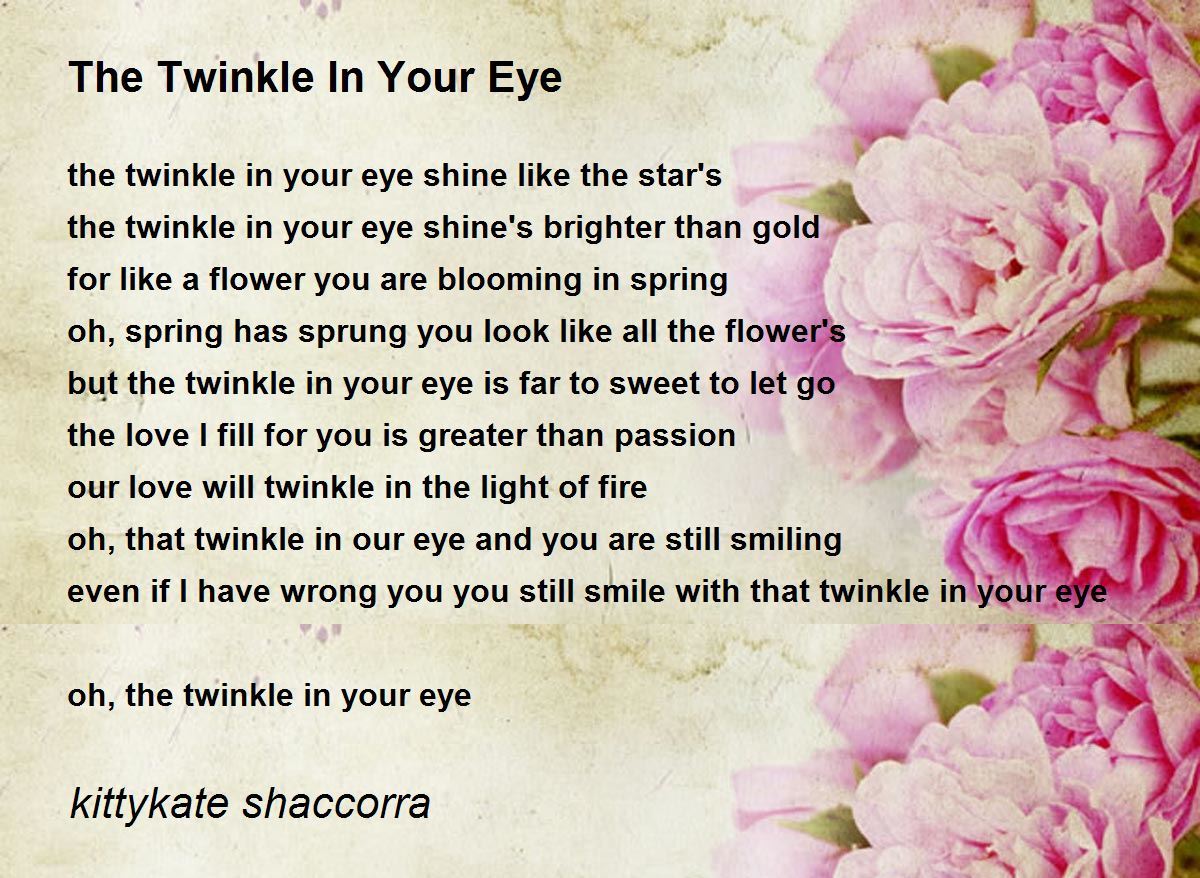 The Twinkle In Your Eye - The Twinkle In Your Eye Poem by