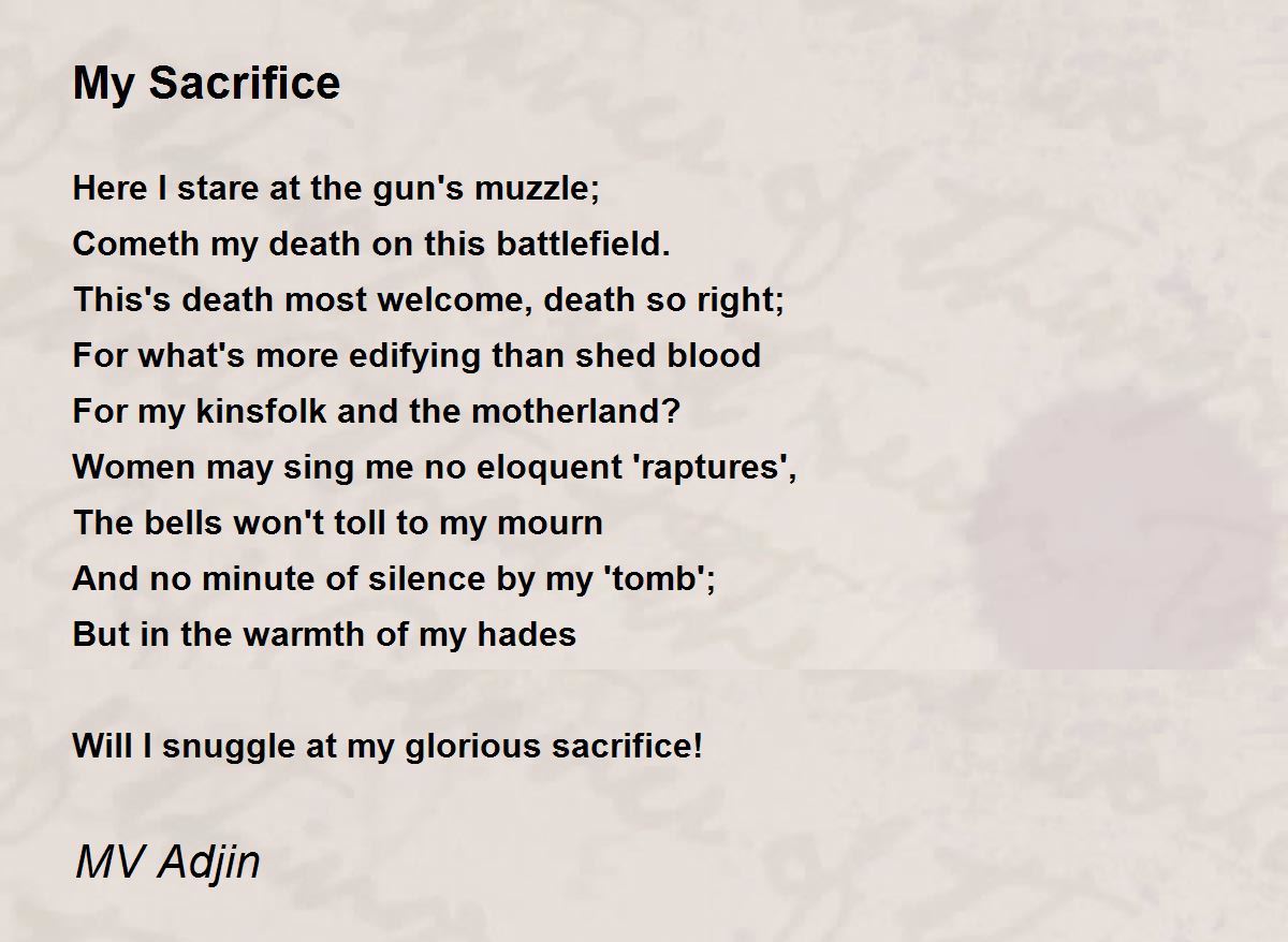 My Sacrifice” — a lyrical analysis