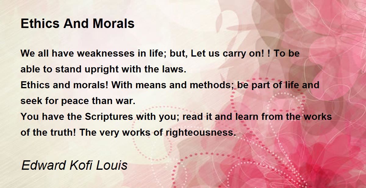 Morality And Ethics