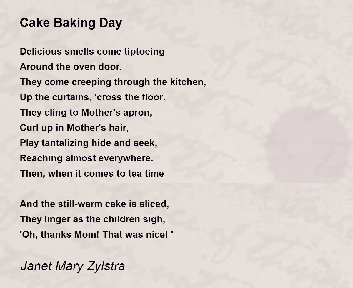 Poem: Your Birthday Cake