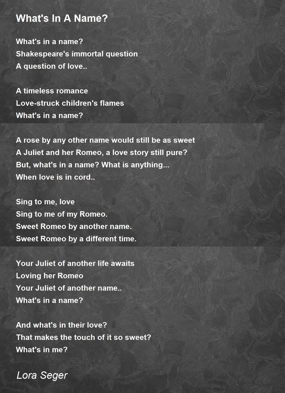 whats in a name poem