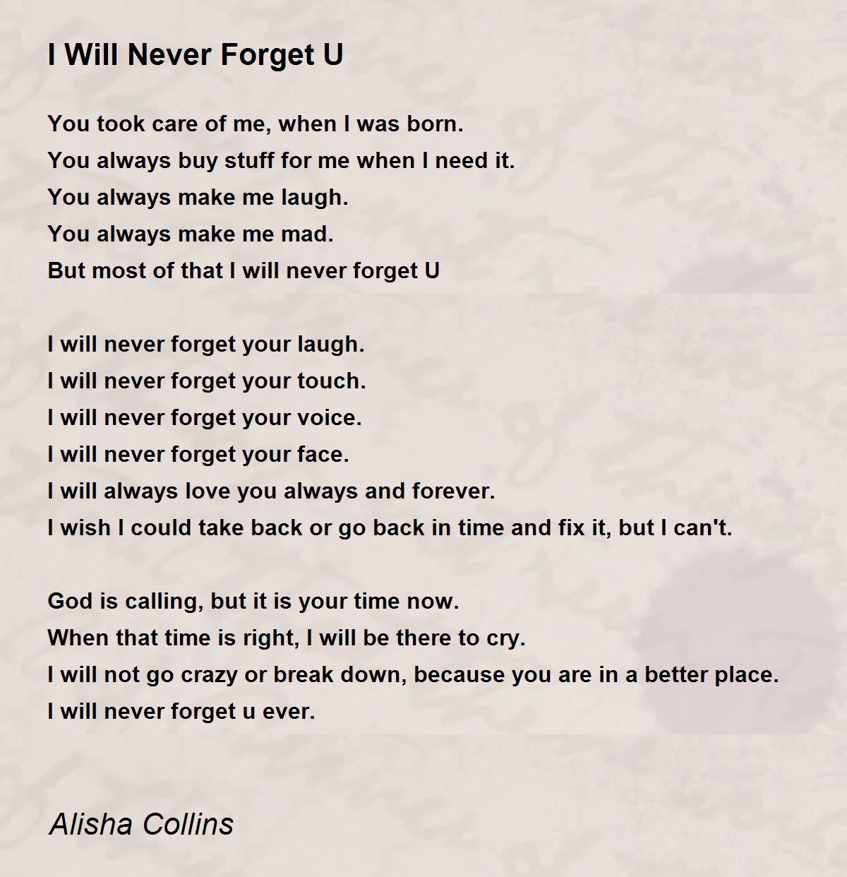 Never Forget You Never Forget You