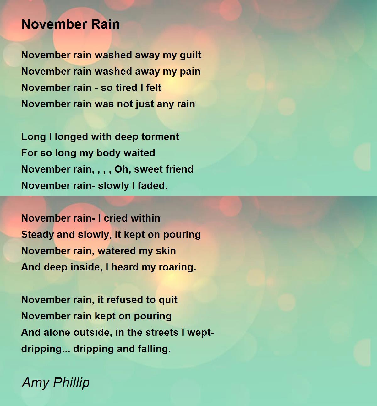 november poem summary