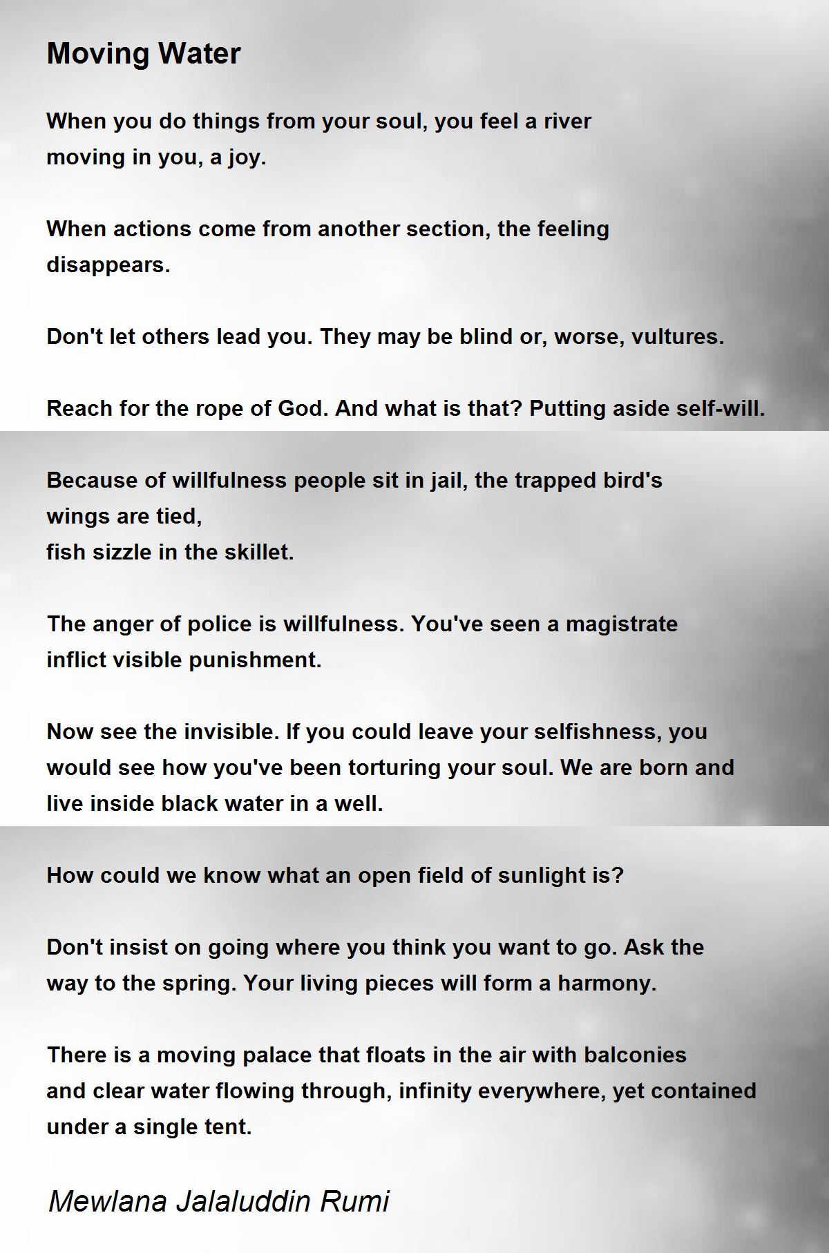 Water Poem Summary Infoupdate