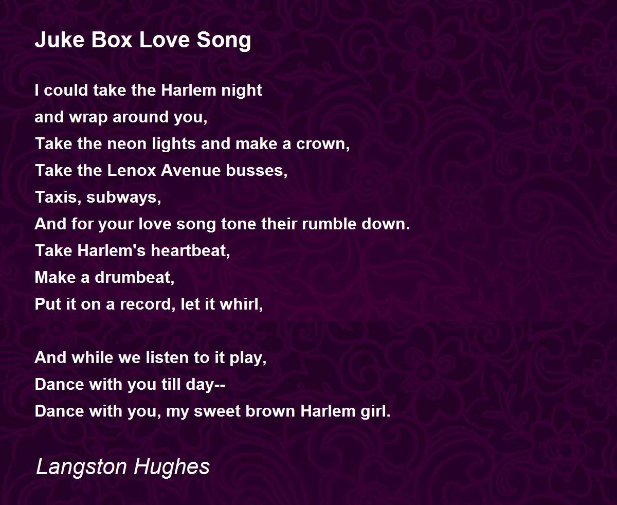 Love song for lucinda by langston hughes