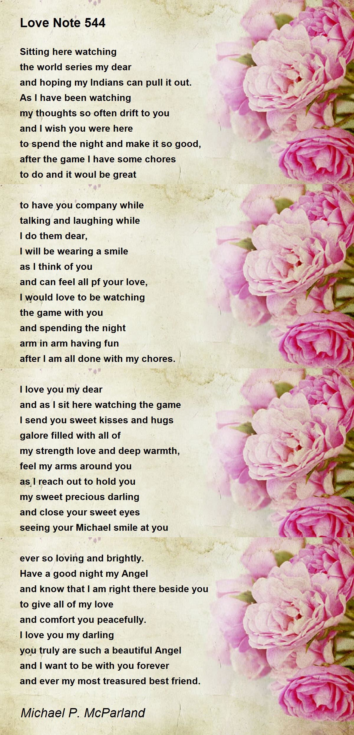 Spending The Night With You - Spending The Night With You Poem by Michael  P. McParland