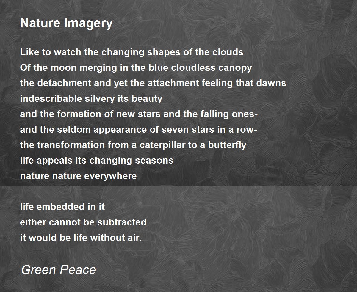 imagery poems about life