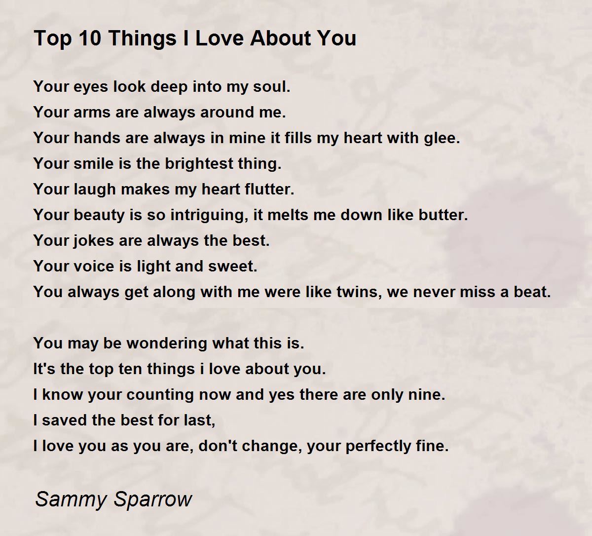 Top 10 Things I Love About You - Top 10 Things I Love About You