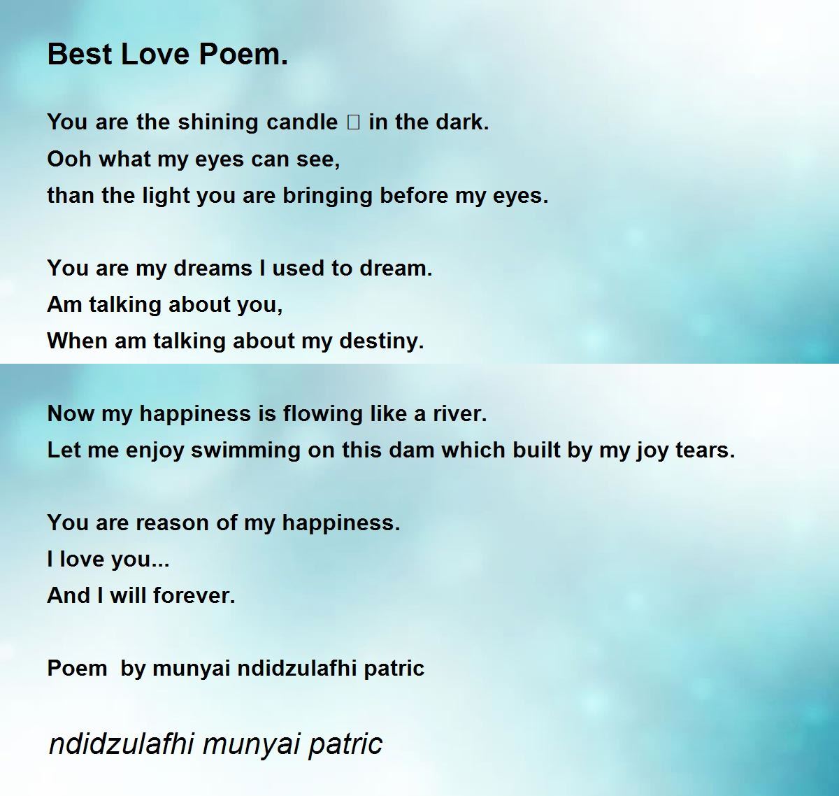best love poems for him