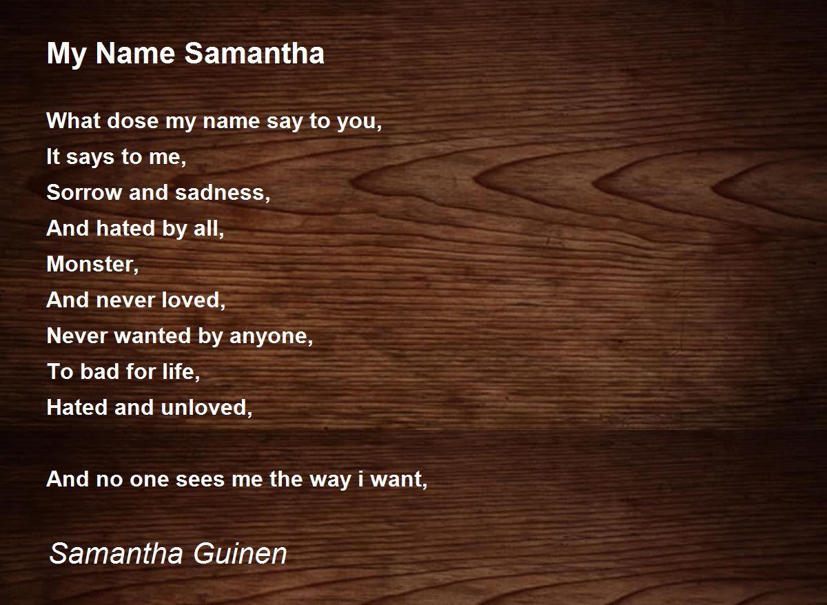 Samantha Name Poem