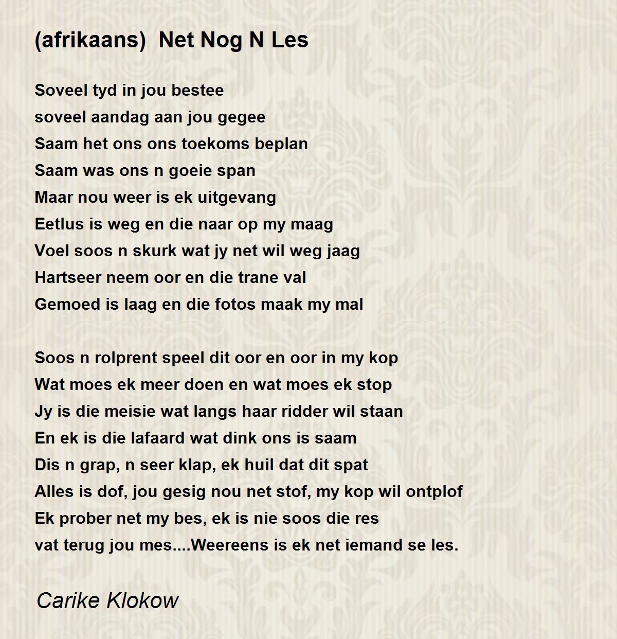 Afrikaans Short Poems Afrikaans Short Poems