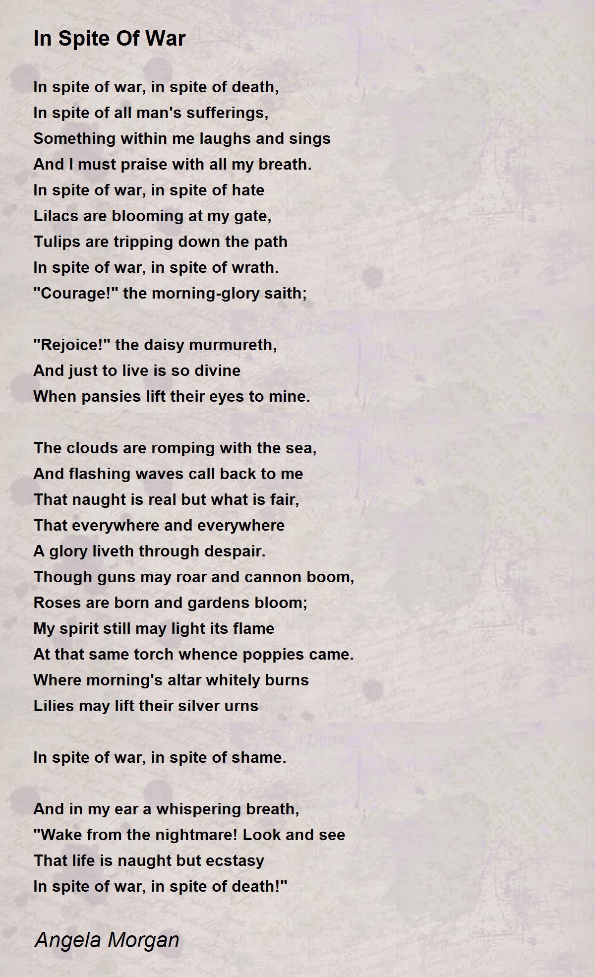 war poems with poetic devices