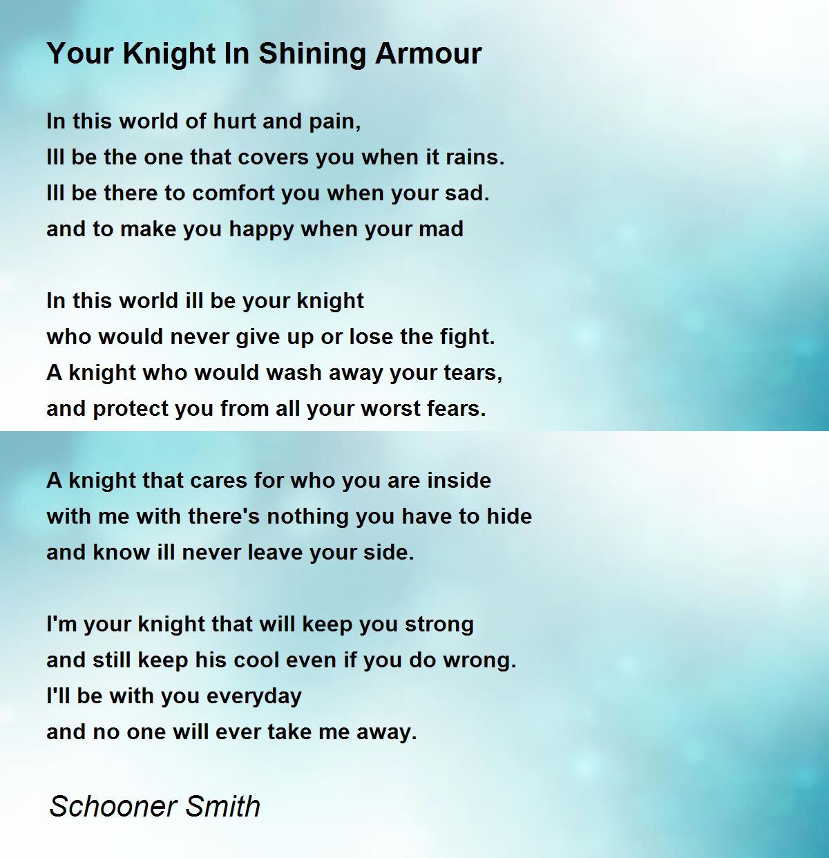 my knight in shining armour