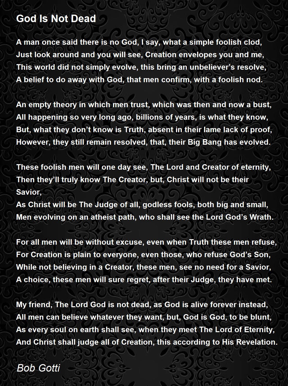 God's Not Dead Lyrics