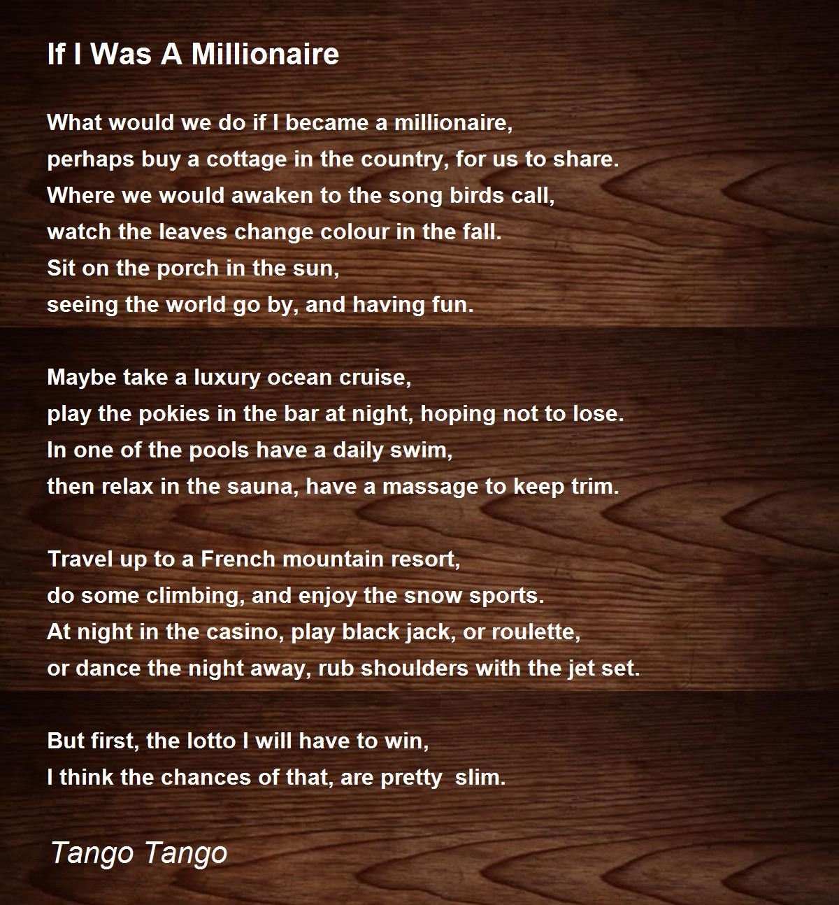 if you were a millionaire
