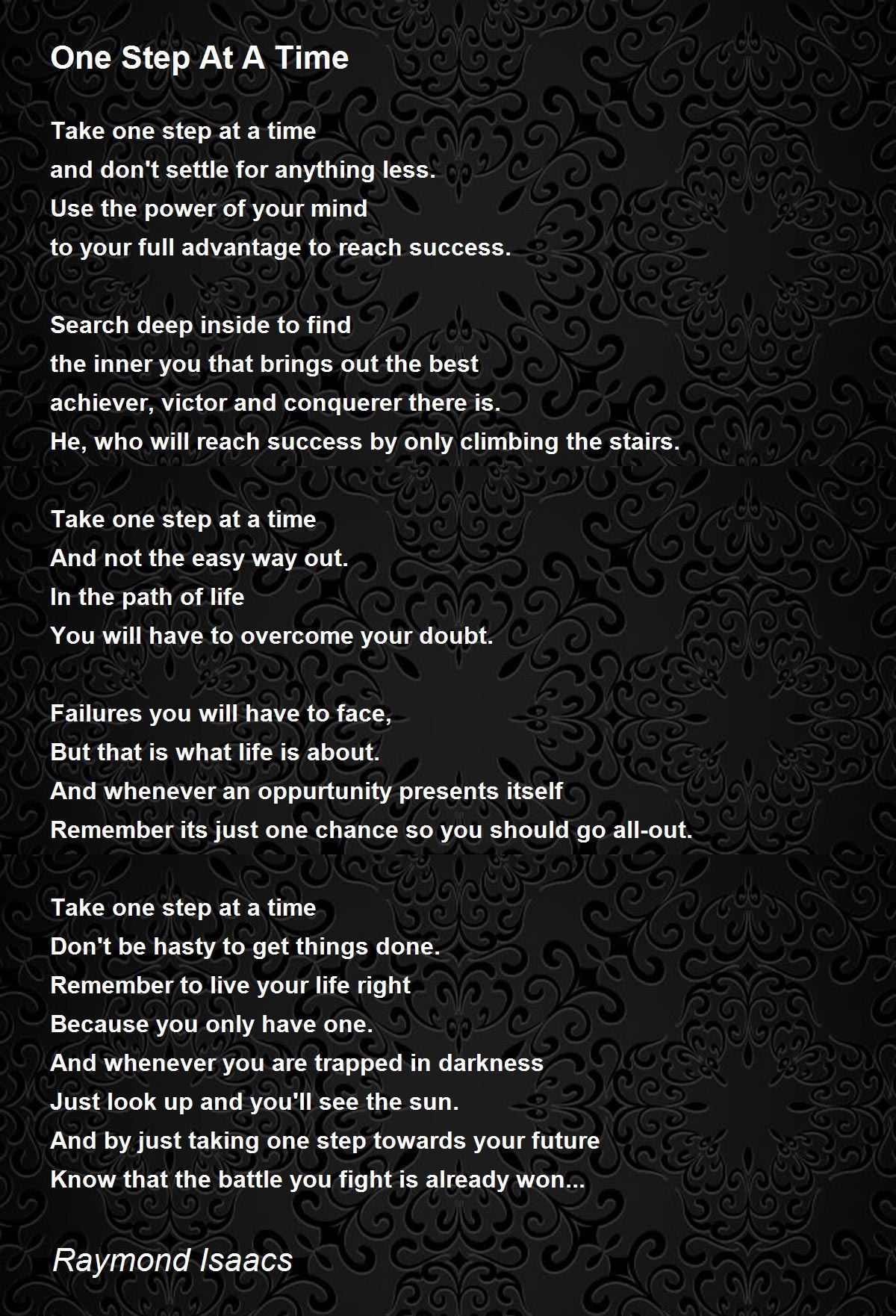 One Step At A Time